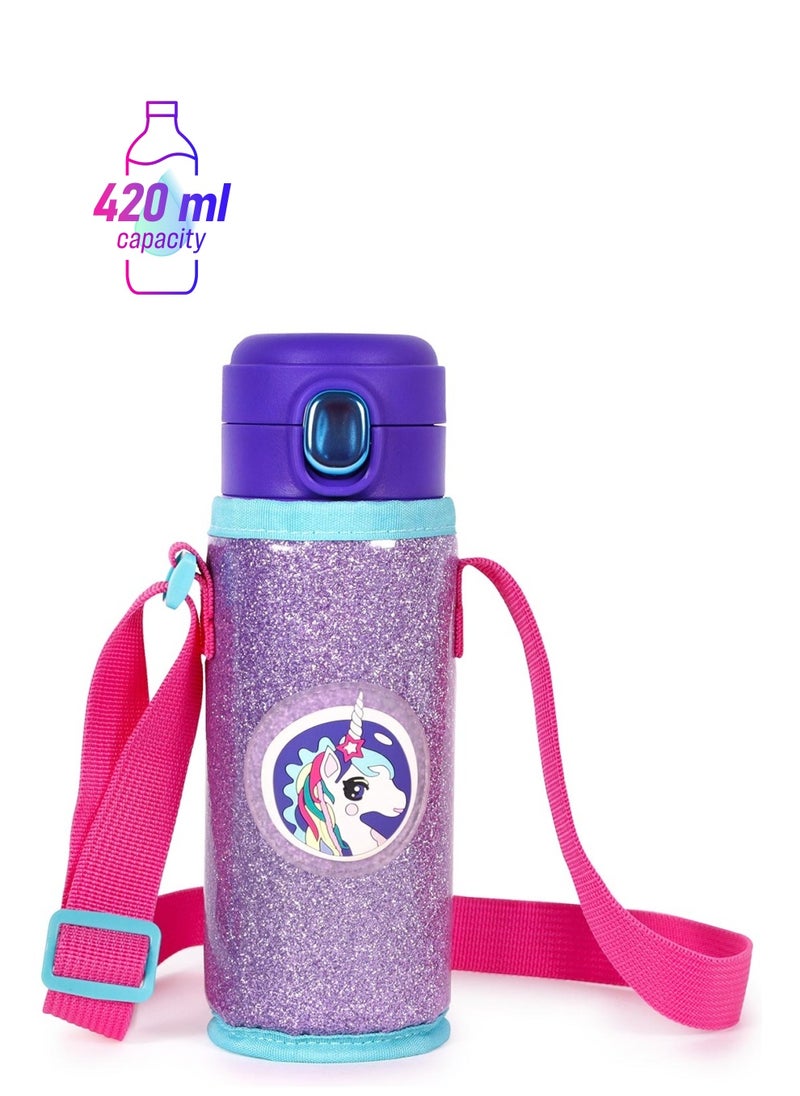 Milk & Moo Milk&Moo Stainless Steel Kids Water Bottle 420ML Ayris  - Image 1