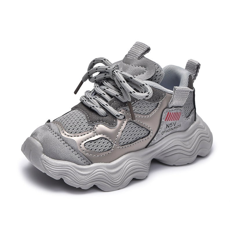 Mesh Sneakers Lightweight Flexible Sole Walking Shoes For Kids Indoor And Outdoor Activities - Image 1