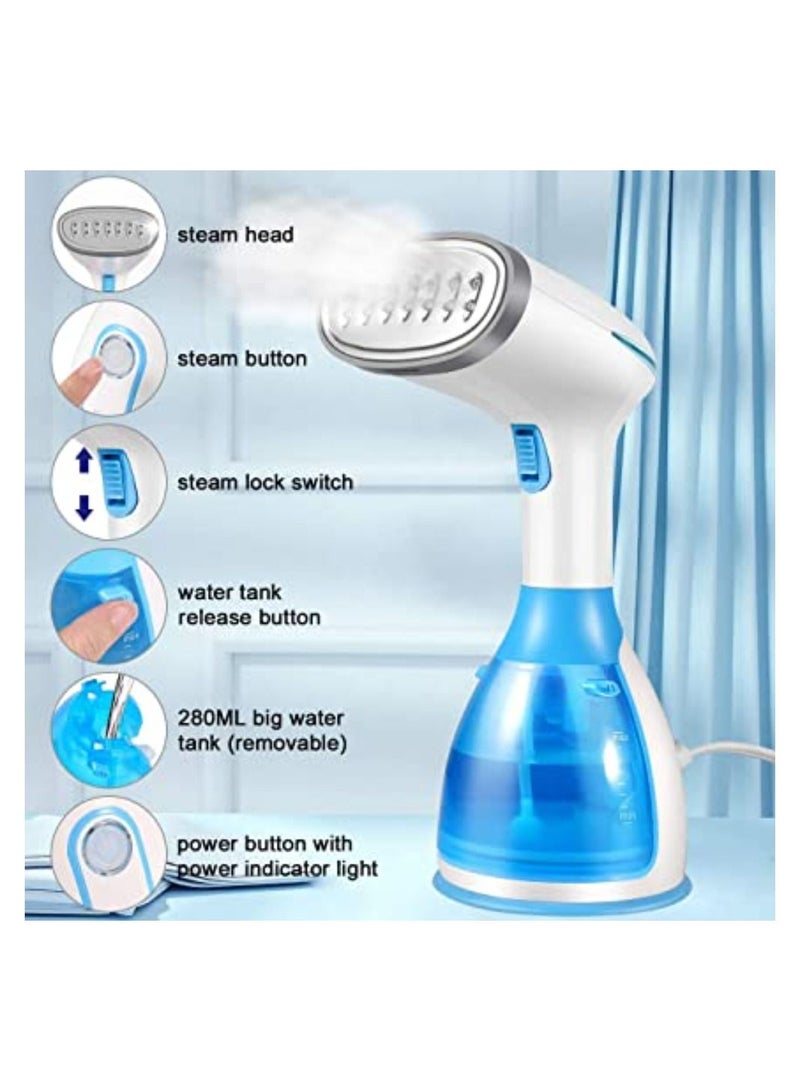 Dream Zone مكواة بخار محمولة صغيرة 1.1 كجم 1500 واط CU-141 أبيض/أزرق - Image 2