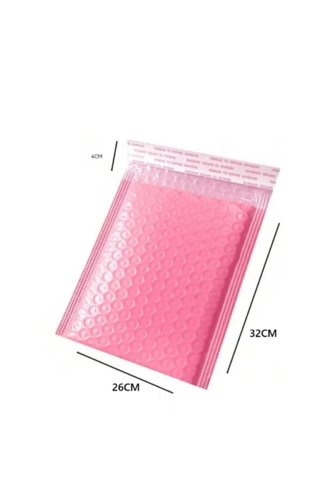 Bubble Bags 10pcs Self Sealing Plastic Bubble Bags with Strong Adhesive High Quality Anti Static Padded Bags for Shipping Storage and Transport pink size 26*32 - Image 1