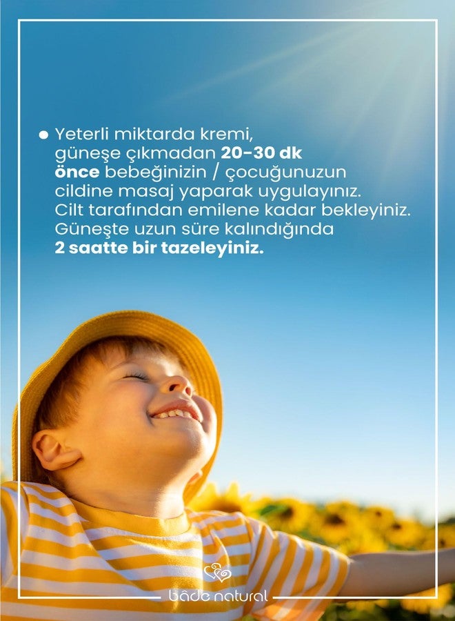Bade Natural Kids Mineral Sunscreen Stick SPF 50+ - 100% Natural Zinc Oxide Sun Protection for Babies & Children, Broad Spectrum UVA/UVB Defense, Water Resistant & Gentle Formula, 0.56 oz - Image 5