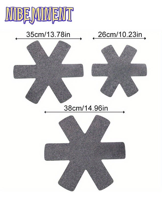 NIBEMINENT 12pcs Premium Felt Pot and Pan Protective Pads - Anti-Stick, Scratch-Resistant Multi-Layer Heat-Resistant Kitchen Storage Pads for Cookware, Glassware, Baking Trays, Plates - Durable Non-Slip Organizer for Cabinets & Countertops, Cookware Protection - Image 2
