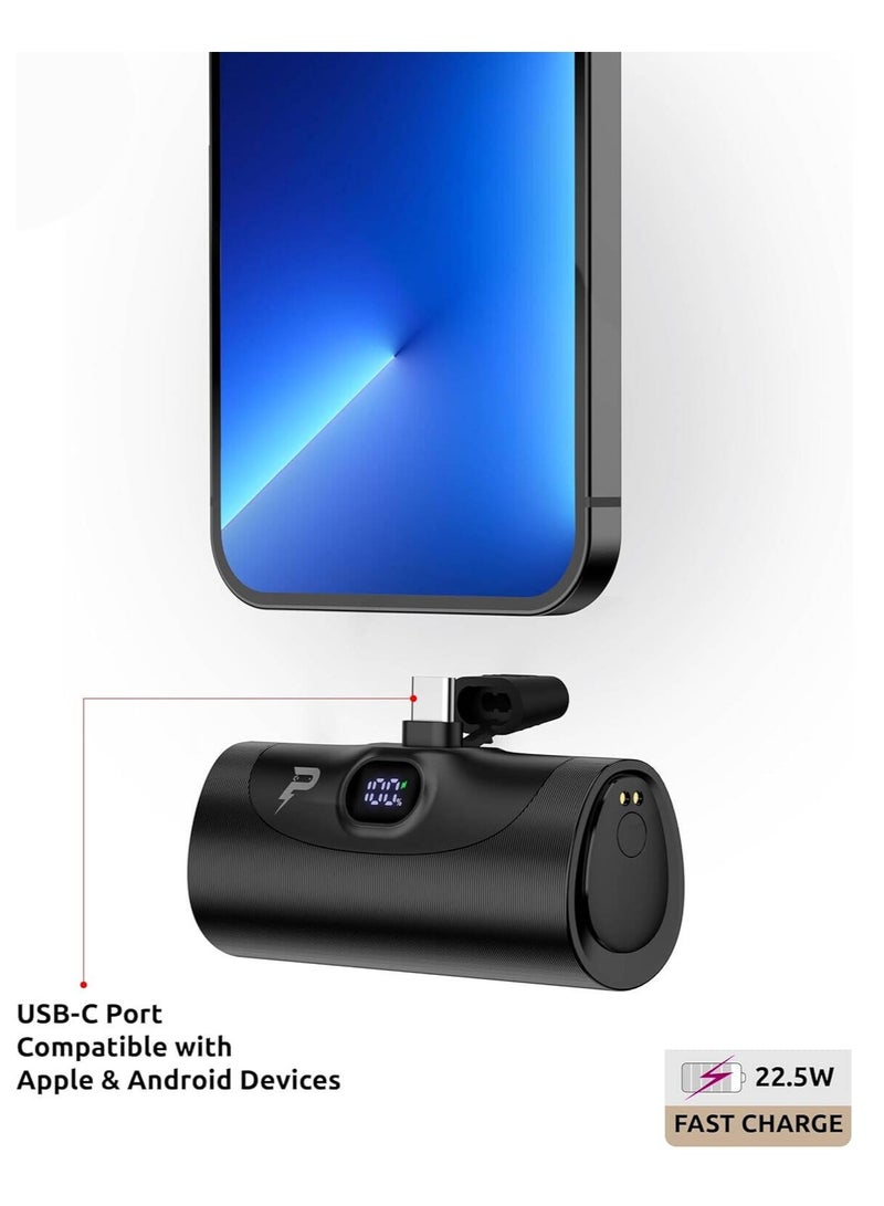Phoni 4-in-1 Power Bank Station, 22.5W Fast Charge, 4x Type-C Connector, Built-in Display and Kickstand, Dual Charging, 4x 5000mAh, No Cable Needed - Image 4