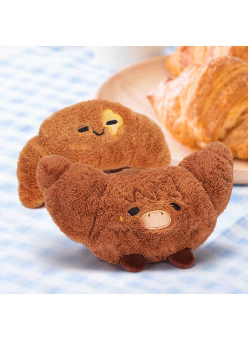 Caaaat Caaaat Butter Croissant Bread Plush  Cute Stuffed Bread Croissant Plushies  Funny Food Toys Decor Pillow  Stuffed Toy Squishy Plushies for Boys & Girls  - Image 3
