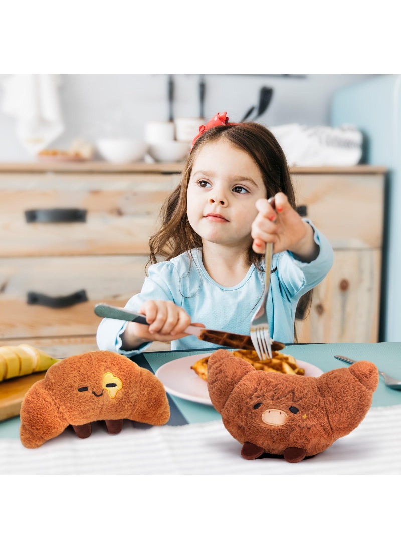 Caaaat Caaaat Butter Croissant Bread Plush  Cute Stuffed Bread Croissant Plushies  Funny Food Toys Decor Pillow  Stuffed Toy Squishy Plushies for Boys & Girls  - Image 2