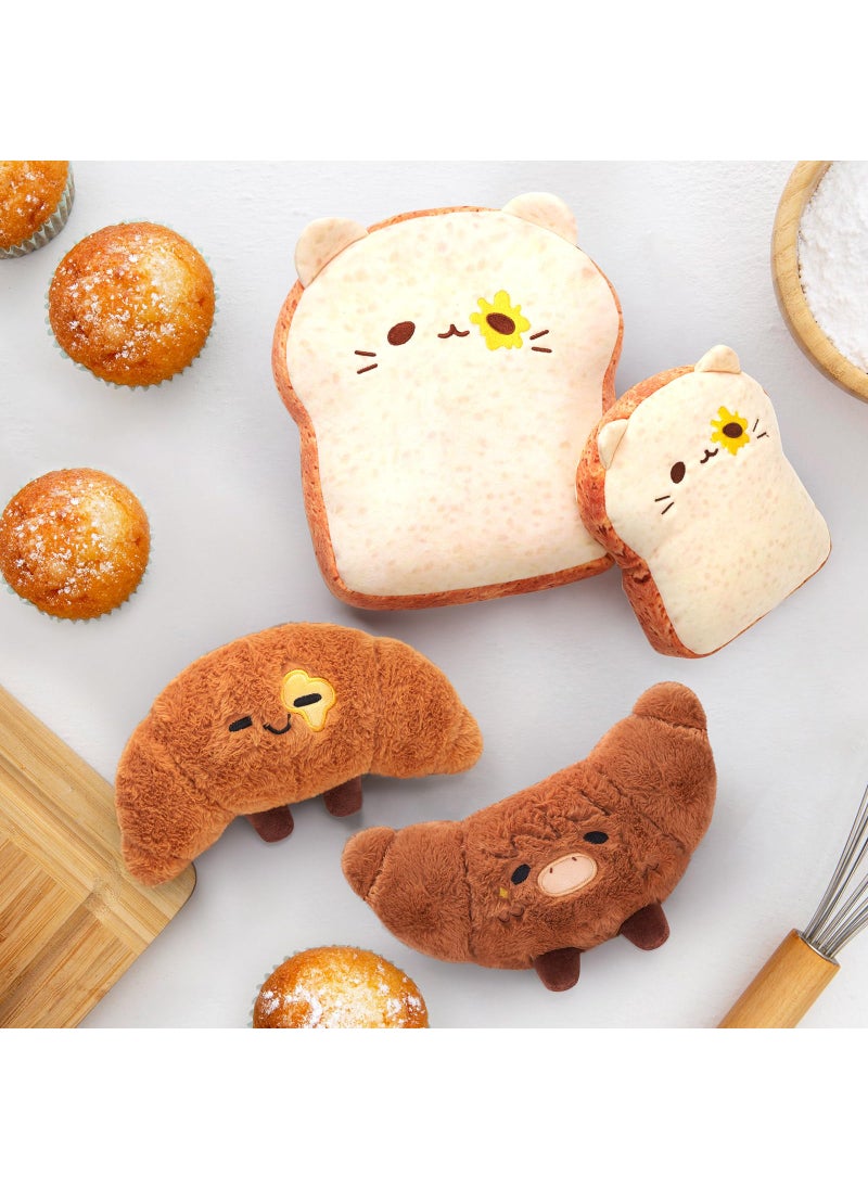Caaaat Caaaat Butter Croissant Bread Plush  Cute Stuffed Bread Croissant Plushies  Funny Food Toys Decor Pillow  Stuffed Toy Squishy Plushies for Boys & Girls  - Image 4