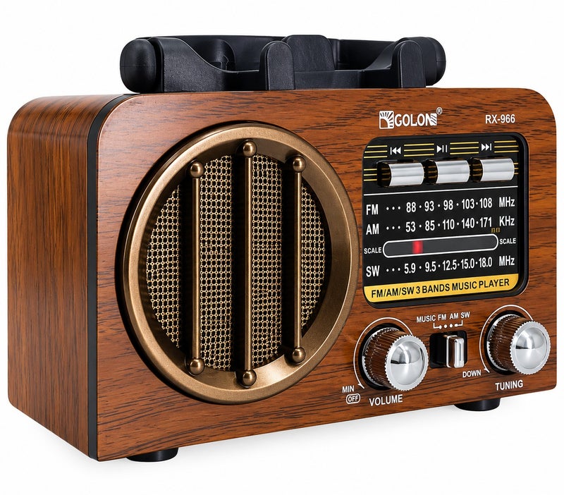 Golon RX-966 Portable Multi Band FM/AM/SW Radio with Bluetooth - Image 1