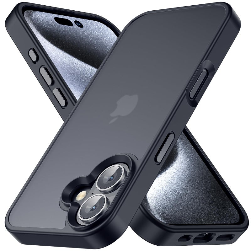 Yriklso for iPhone 16 Case, Shockproof for iPhone 16 Phone Case, Military Grade Drop Protection, Protective Hard Back Slim Cover, Black - Image 1
