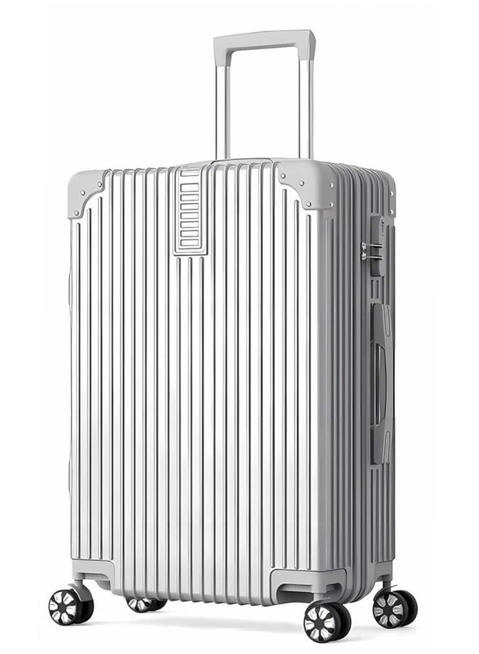 Favarey 28" Luggage Suitcases with Universal Wheels PC+ABS Durable Hardshell Luggage Silver - Image 1