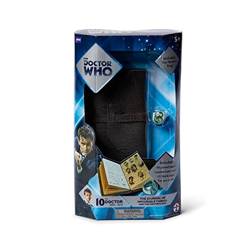 Underground Toys Doctor Who "Journal of Impossible Things" Journal With Masters Ring Set - Features Leather-Style Cover With Blank & Printed Pages - Adjustable Silver Ring - Seen On BBC Series "End Of Time" Episode - Image 3