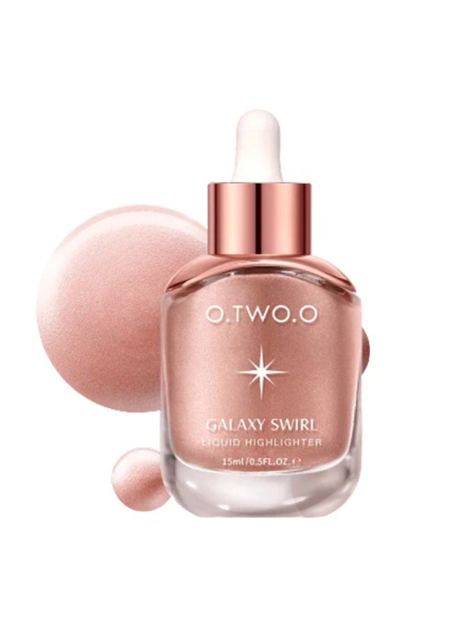 أوتو O.TWO.O Galaxy Shimmer Liquid Highlighter – Radiant Glow Makeup (#3, ROSE) - Image 1