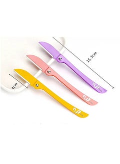 FLAMINGO For Shaving Facial Body Hair,1 Pack/3 Piece Feather Razor For Face and Body Shaving, Removes The Fine Hairs From The Eyebrow Neck and Face, Folding Blade Design, Capable of 180 Degree Rotation, Suitab  - Image 2