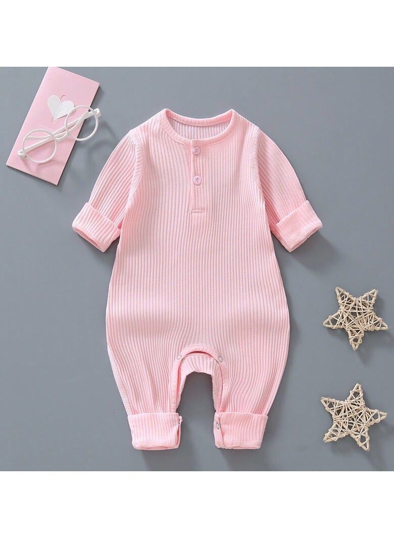 Baby Girls Solid Color Jumpsuit 