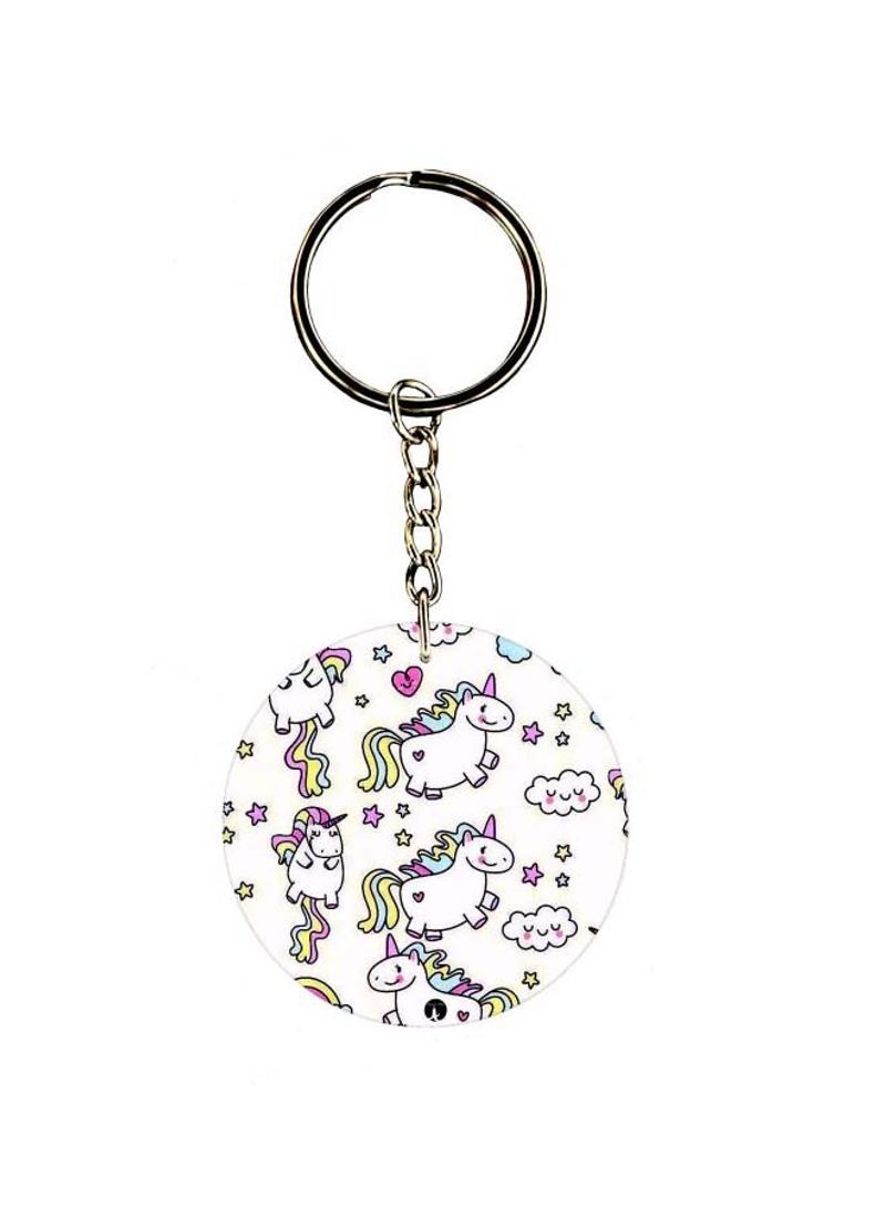 RKN Double Sided Unicorn Printed Keychain