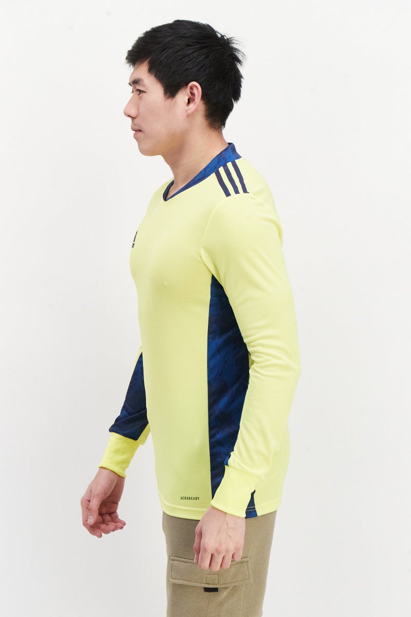 Men Sportswear Long Sleeve T-Shirt, Light Green/Navy