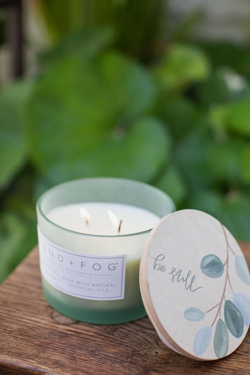 Sand + Fog Scented Candle - Eucalyptus & Lavender - Additional Scents and Sizes – 100% Cotton Lead-Free Wick - Luxury Air Freshening Jar Candles - Perfect Home Decor – 12 oz - Image 4