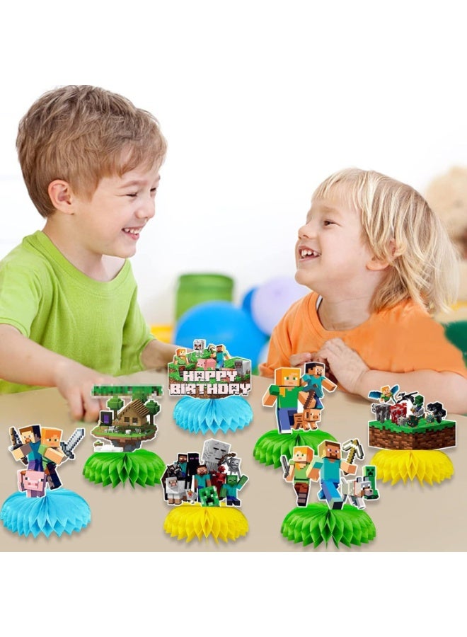 بارتي ماين كرافت الحلي قرص العسل عيد ميلاد حفلة زينة الجدول طاولة حزب العسل الجداول - Image 4