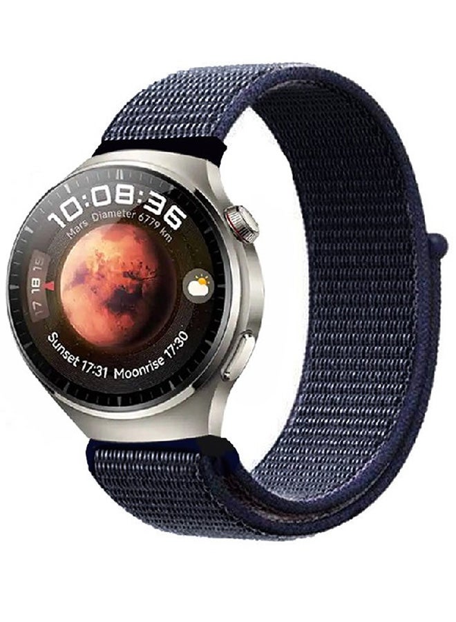 CATANES Huawei Watch 4 Pro/Huawei Watch 4 Band 22mm Nylon Loop Bracelet Classic Band for Men Women Dark Blue - Image 1