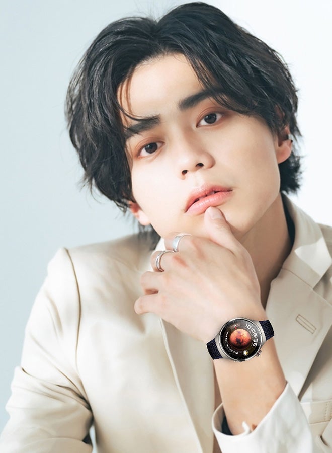 CATANES Huawei Watch 4 Pro/Huawei Watch 4 Band 22mm Nylon Loop Bracelet Classic Band for Men Women Dark Blue - Image 3