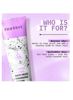 FoxyBae FoxyBae Anti Frizz Finishing Cream - with Biotin - Frizz-Control, Detangles, Smooths, Styles - Smooth Sailing - 5 Fl Oz  - Image 2