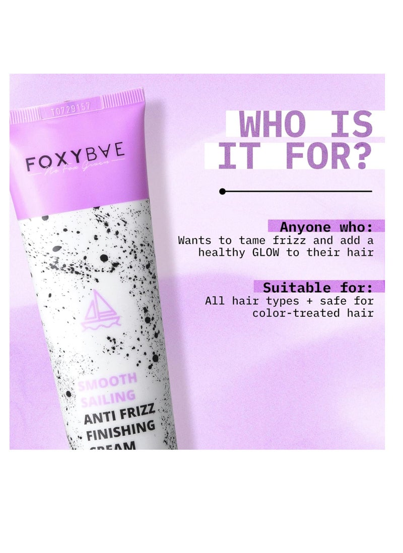 FoxyBae - FoxyBae Anti Frizz Finishing Cream - with Biotin - Frizz-Control, Detangles, Smooths, Styles - Smooth Sailing - 5 Fl Oz - Image 1