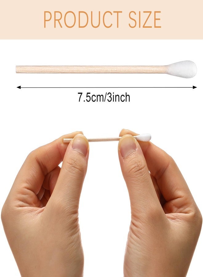 Norme 500 Pcs 3 Inch Gun Cleaning Swabs Long Cotton Swabs in Storage Box Long Round Tip with Wooden Handle Buds for Makeup Baby Pet Care - Image 3