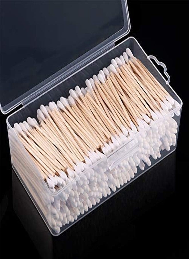 Norme 500 Pcs 3 Inch Gun Cleaning Swabs Long Cotton Swabs in Storage Box Long Round Tip with Wooden Handle Buds for Makeup Baby Pet Care - Image 2