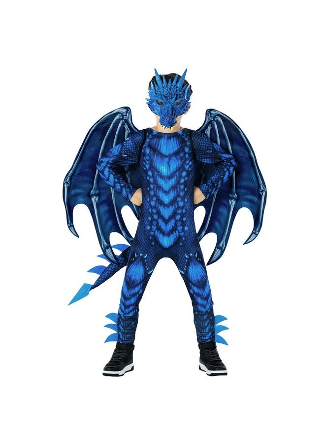 Morph Blue Dragon Kids Costume - Boys Dragon Wing Costume for Halloween - Image 1