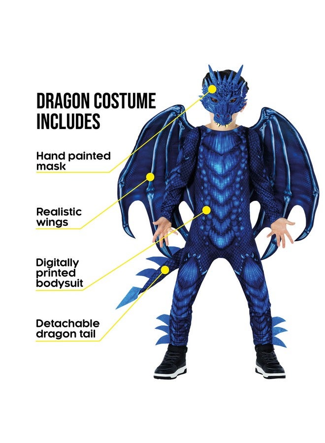Morph Blue Dragon Kids Costume - Boys Dragon Wing Costume for Halloween - Image 2