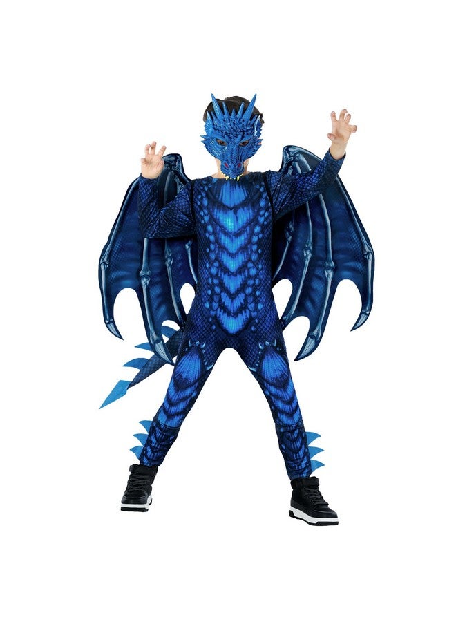 Morph Blue Dragon Kids Costume - Boys Dragon Wing Costume for Halloween - Image 4