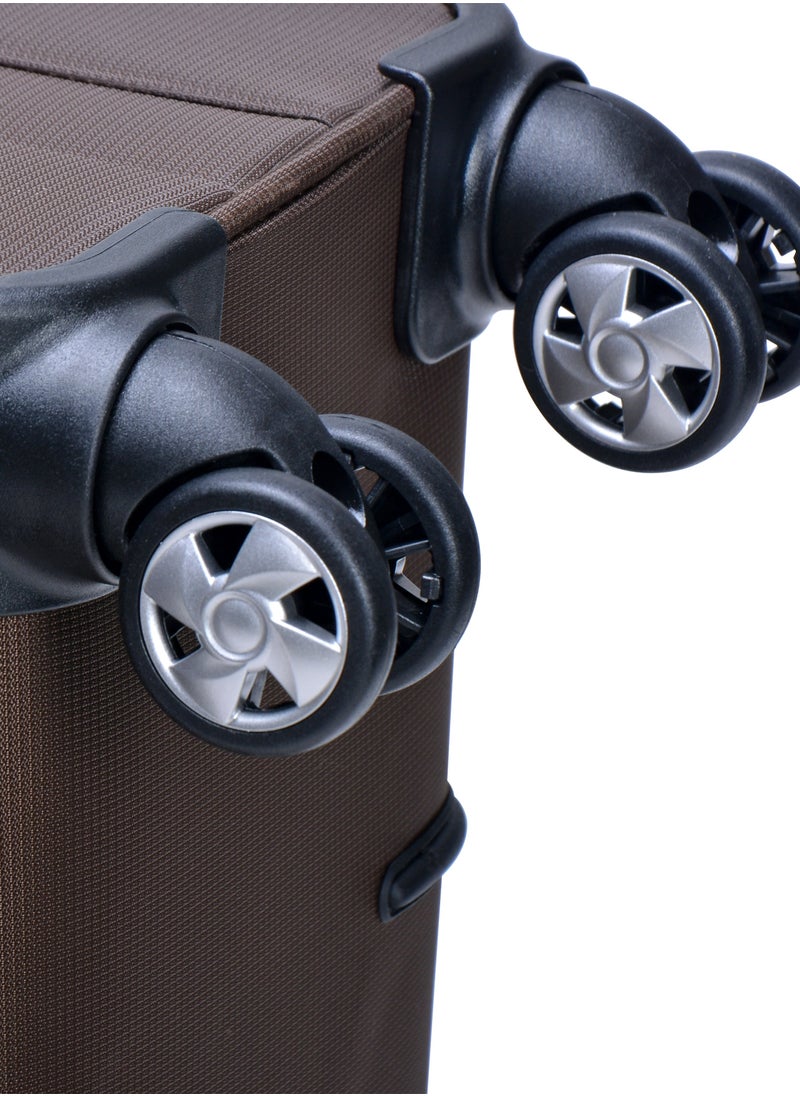 eminent - Soft Shell Travel Bag Expandable Luggage Trolley for Unisex Polyester Light Weight Suitcase with TSA Lock 4 Quiet Double Spinner Wheels V6093SZ - Image 1