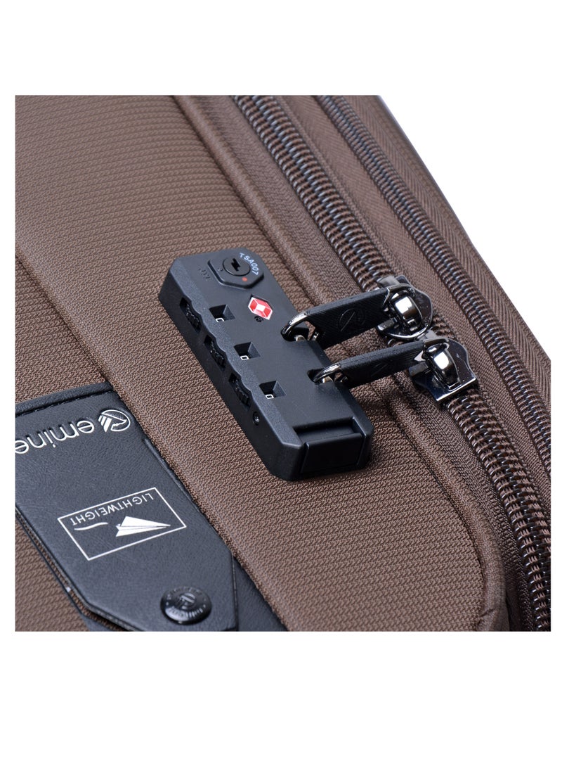 eminent - Soft Shell Travel Bag Expandable Luggage Trolley for Unisex Polyester Light Weight Suitcase with TSA Lock 4 Quiet Double Spinner Wheels V6093SZ - Image 1