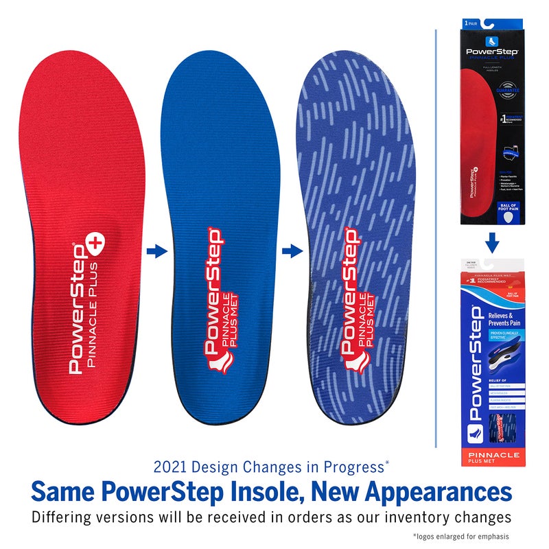 PowerStep Pinnacle Plus Ball of Foot Pain Relief Orthotics - Shoe Inserts for Metatarsalgia, Arch Support & Morton's Neuroma Pain Relief - Made in USA Insoles with Metatarsal Pad (M 6-6.5, F 8-8.5) - Image 2