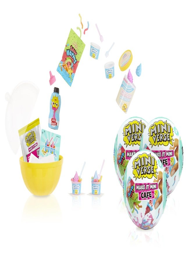 MGA's Miniverse Make It Mini Cafe Series 5 (3 Pack), Mini Collectibles - Mystery Blind Packaging, DIY, Resin Play, Replica Food, NOT Edible, Collectors, 8+ - Image 1