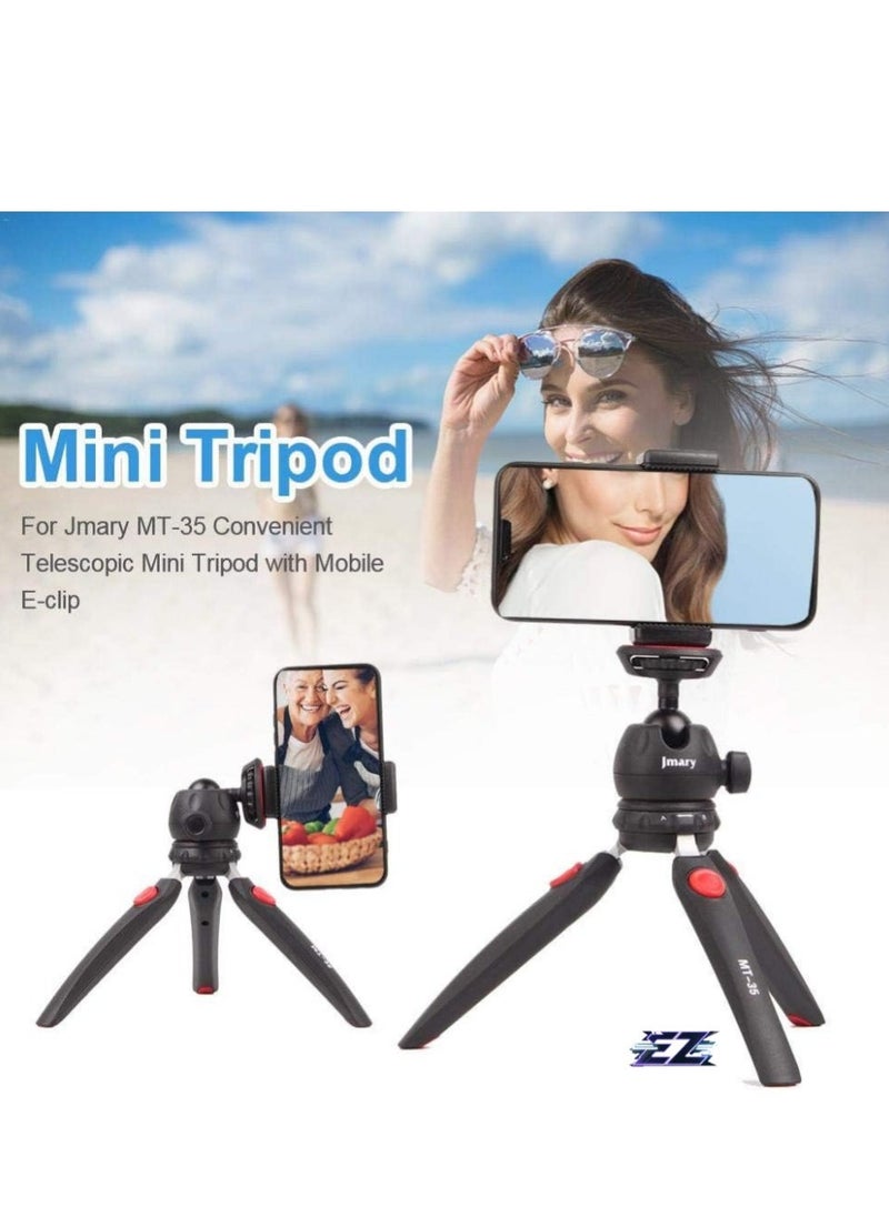 BGM Table Top Mini Portable Foldable Extendable Tripod Stand for Mobile Phones & DSLR Cameras – Includes Universal Mobile Phone Holder  - Image 4