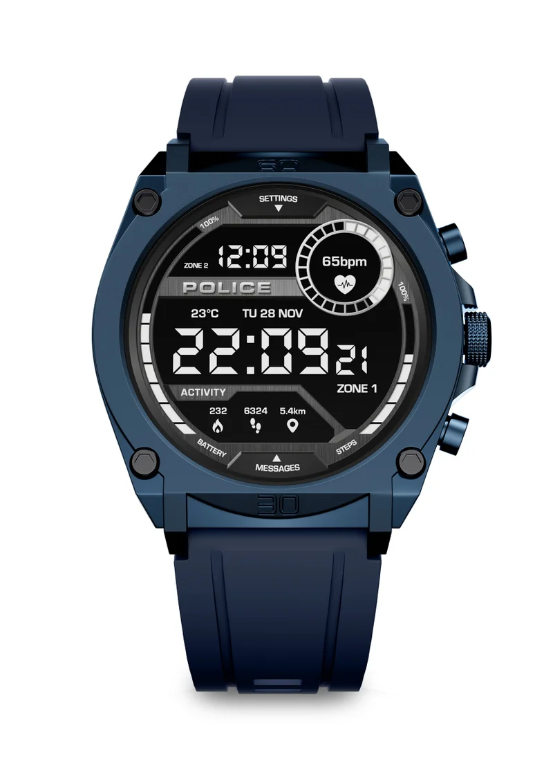 بوليس My Avatar Blue Case Blue Silicone Strap Gents Smartwatch with Amoled Glass IP68 - 45mm