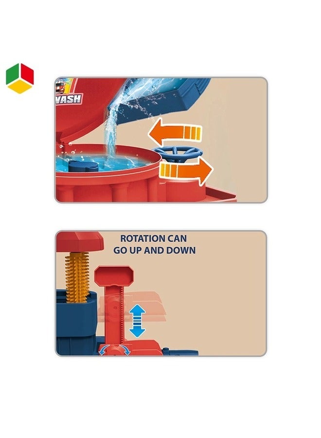 سيكس - سيكس - زيرو الأطفال الصغار تلعب محطة غسيل السيارات مجموعات الالعاب لعبة وقوف السيارات المسار فتحة اللعب سباق مجموعة فتحة ألعاب السيارات - Image 3