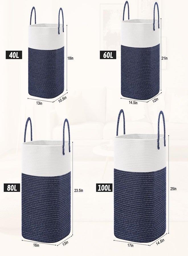 Artfeel Laundry Basket,Woven Cotton Rope Laundry Hamper,80L Versatile Storage for Dirty Clothes,Baby Toys,and Blankets in Bathroom, Nursery,and Living Room - Image 3
