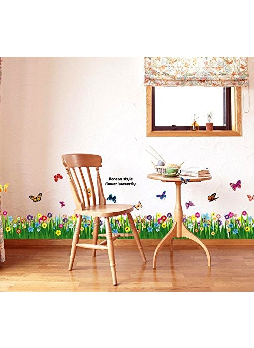 Decals Design Decals Design 'Walking in The Garden Flower' Wall Sticker (PVC Vinyl, 70 cm x 25 cm), Multicolour  - Image 2