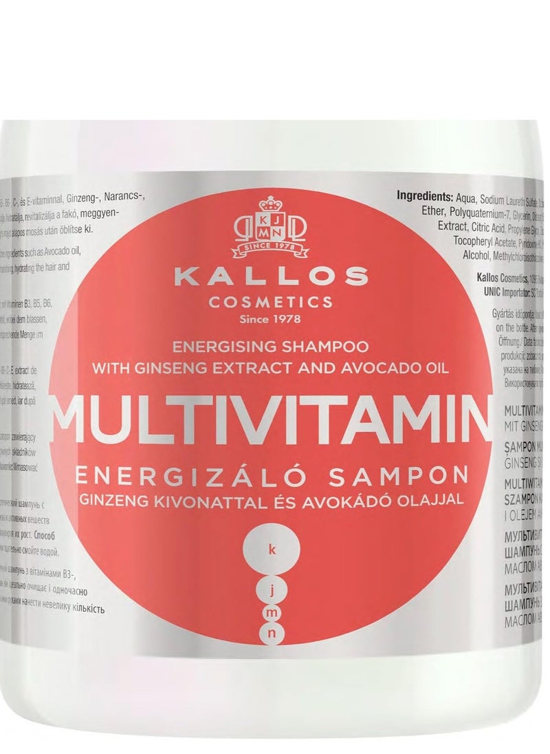Kallos Kallos Kjmn Multivitamin Ginseng Extract & Shea Butter Hair Shampoo 1000ml  - Image 2