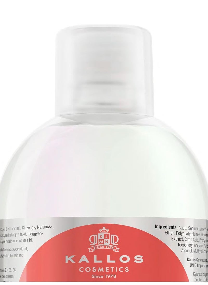 Kallos Kallos Kjmn Multivitamin Ginseng Extract & Shea Butter Hair Shampoo 1000ml  - Image 3