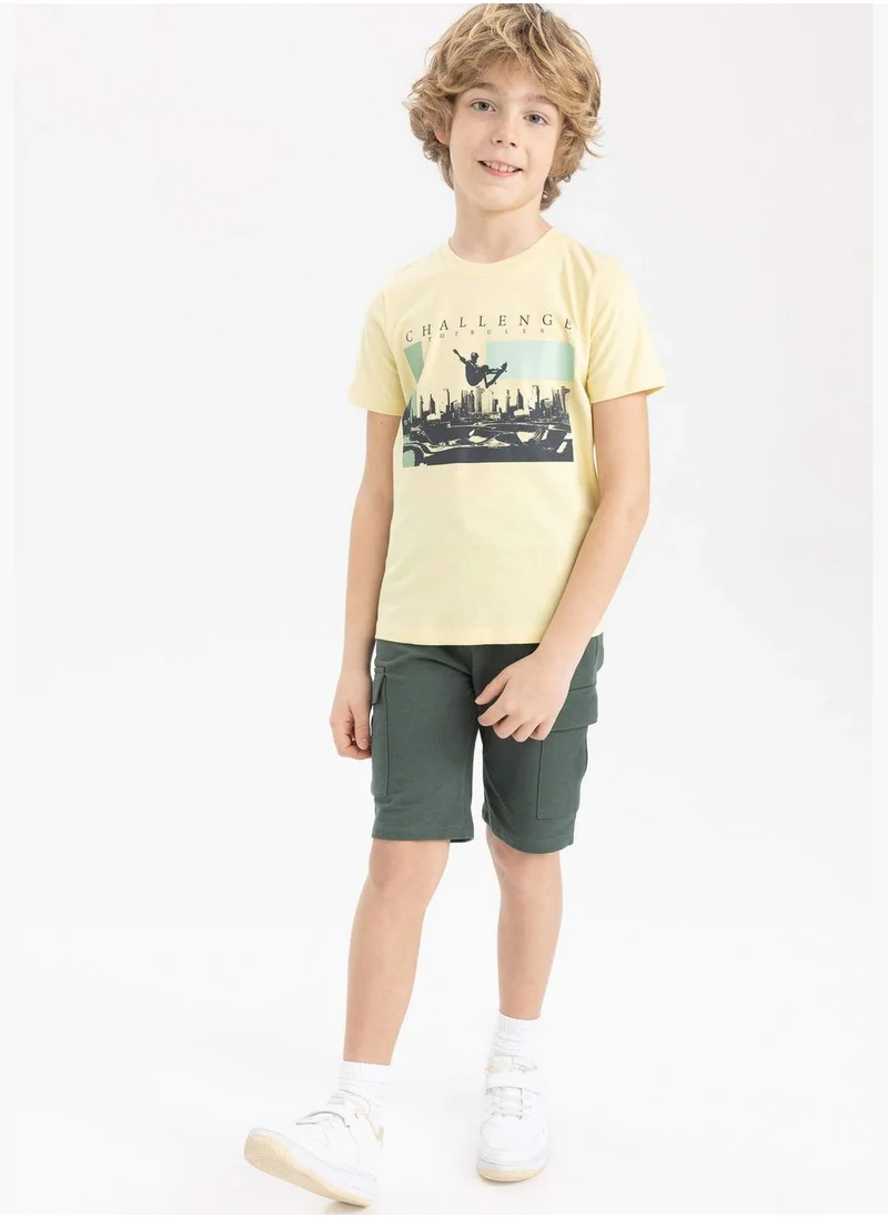 DeFacto Boy Crew Neck Knitted Short Sleeve T-Shirt