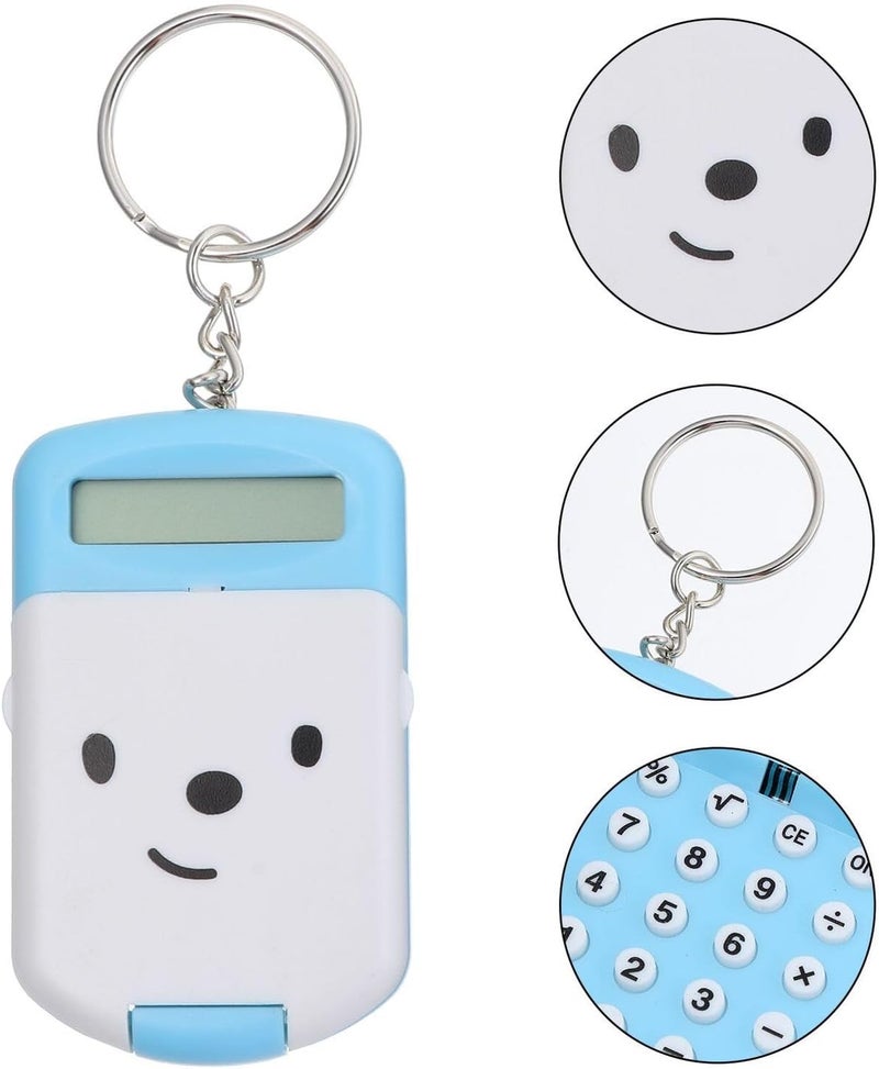 2pcs Portable Mini Calculator Cute Cartoon Design Lightweight School Supplies for Students Adults with Premium Plastic Material Easy Calculation Tool - Image 5