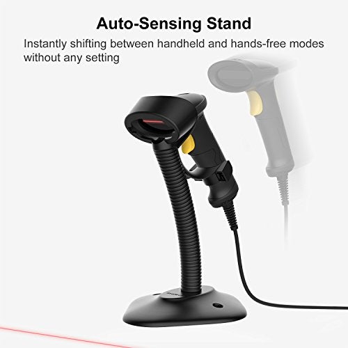 Inateck 1D USB Barcode Scanner with Intelligent Stand Wired, BCST-33 - Image 2