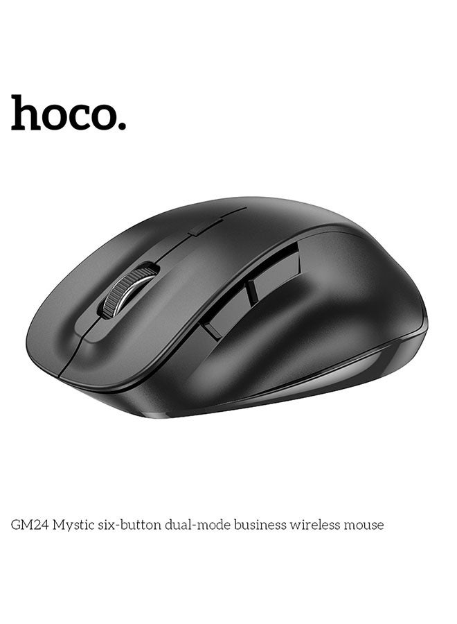 هوكو. ماوس لاسلكي مزدوج الوضع بستة أزرار للأعمال GM24 ميستيك (أسود) - Image 5