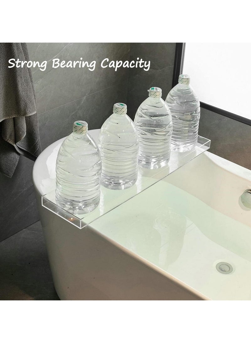 تي بي جي بي صينية حوض استحمام شفافة، رف طاولة لحوض الاستحمام، منظم فاخر للاستحمام في الحمام، مصنوع من الأكريليك. - Image 5