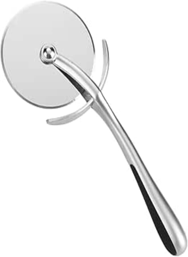 Professional Pizza Cutter with Non-Slip Silicone Handle with Sharp Stainless Steel Blade – Ergonomic Design & Easy to Clean – Optimum Performance for Cutting Pizza and Pastry with Ease – FASHION.HOME