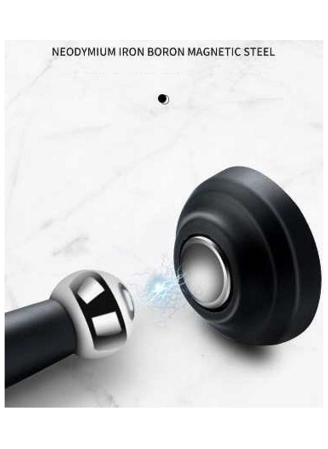 Generic 2 Pcs Home Magnetic Door Stop, Decorative Matte Black Self-Adhesive Door Holder, Noise Reduction Silicone Made,No Drilling Easy Install, Wall-Floor Mount Wall Protector  - Image 3