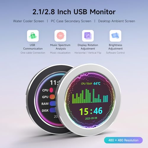 Waveshare ويفشير 2.8 بوصة شاشة LCD دائرية، مبرد CPU/GPU، فضي - Image 3