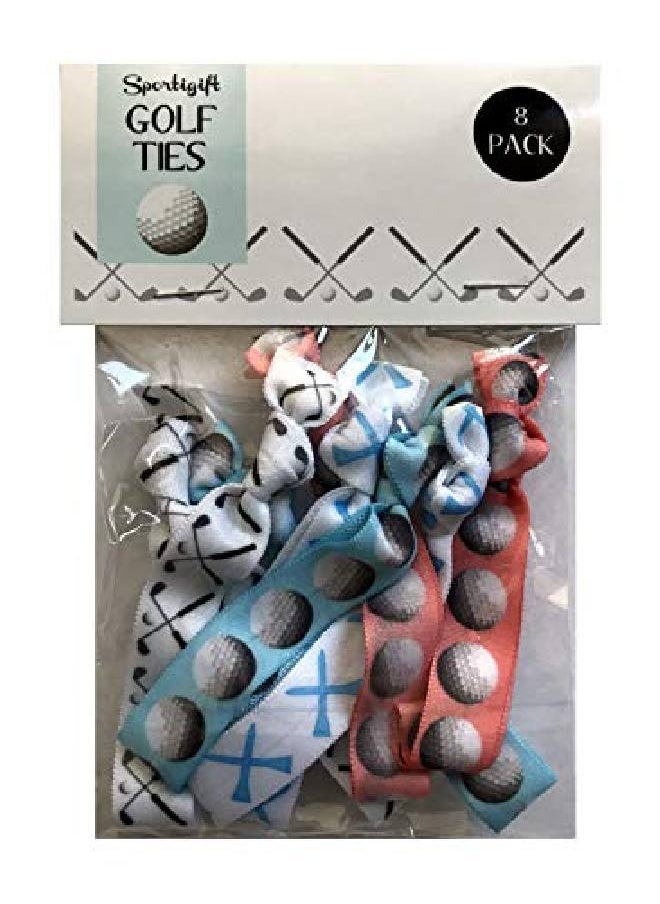 Sportigift - Golf Gift 8 Piece Hair Elastic Set Accessories For Women Players Girls High School Teams Coaches Leagues Opponents Partners Tournaments Made In The Usa - Image 1